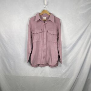 Allie Rose Corded Button Up Shacket Lilac